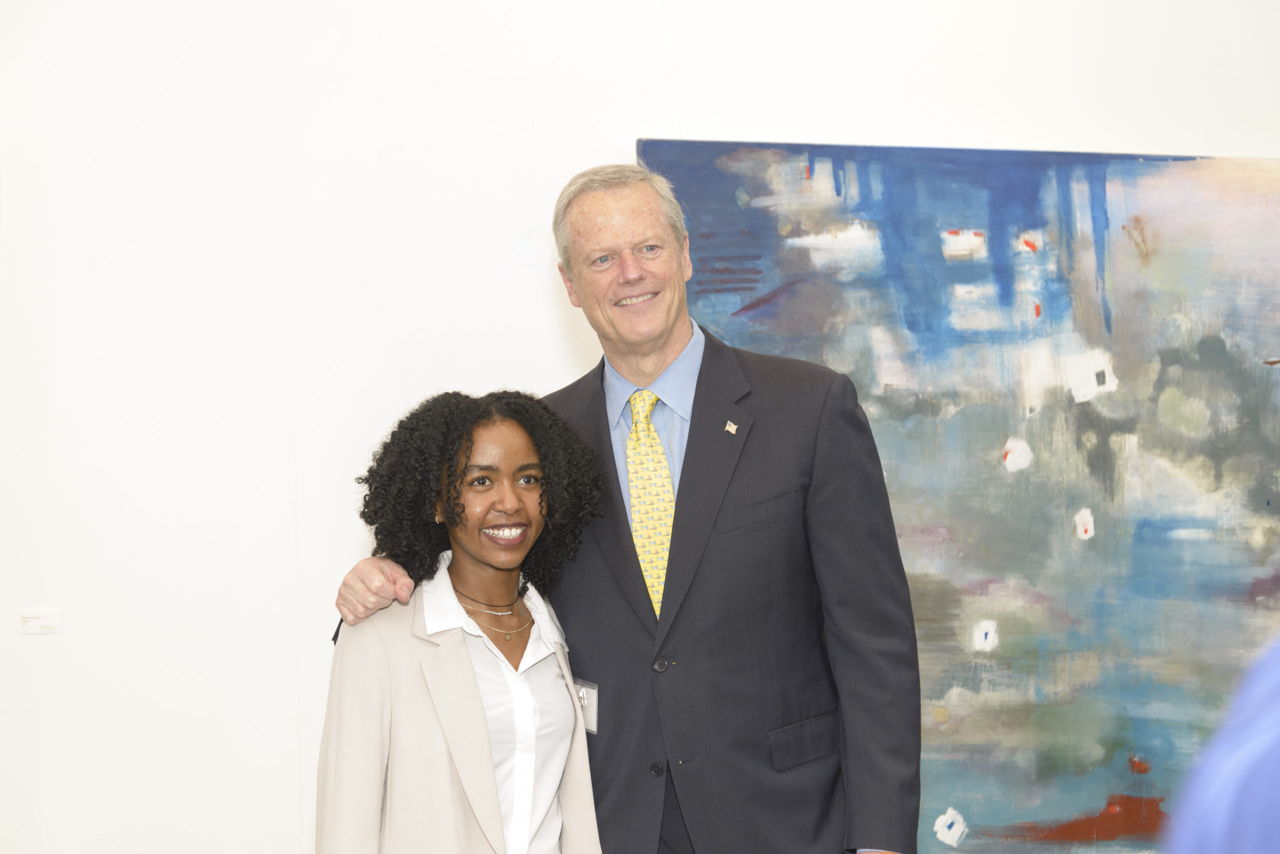 Governor Charlie Baker and ACE alumna Yordy Tesfaye